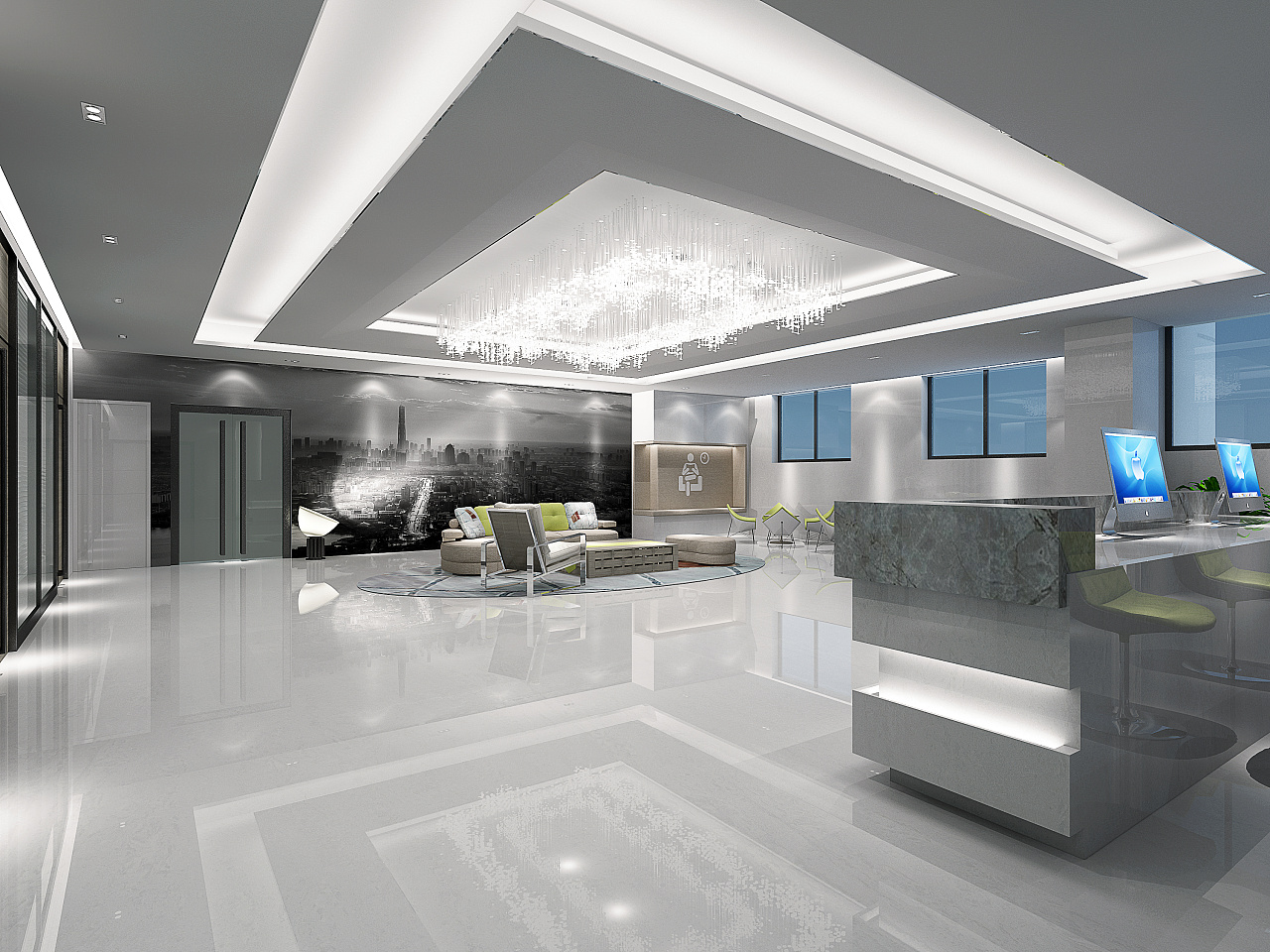 乔威新厂房前厅|空间|商业空间设计|顿思设计事务所 - 原创作品