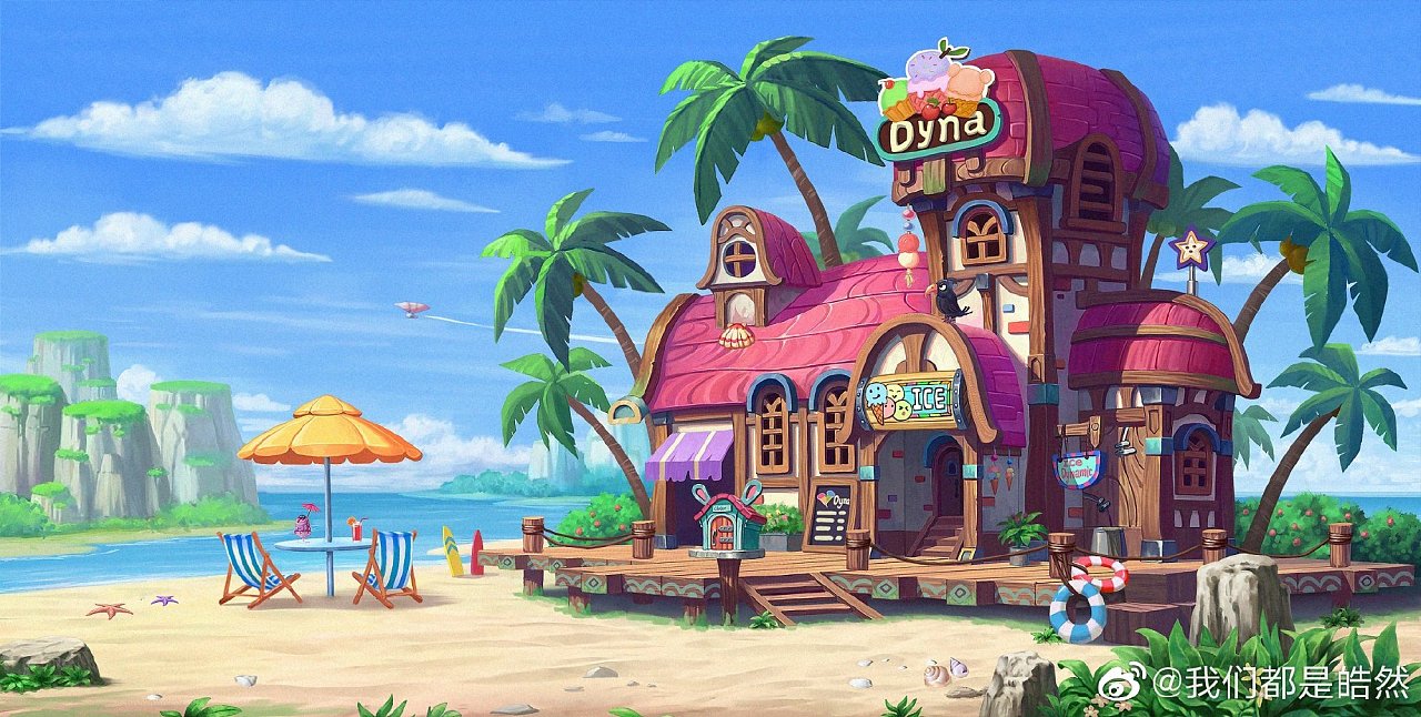 q版场景练习|插画|游戏原画|我们都是皓然 - 原创作品 - 站酷 (zcool)