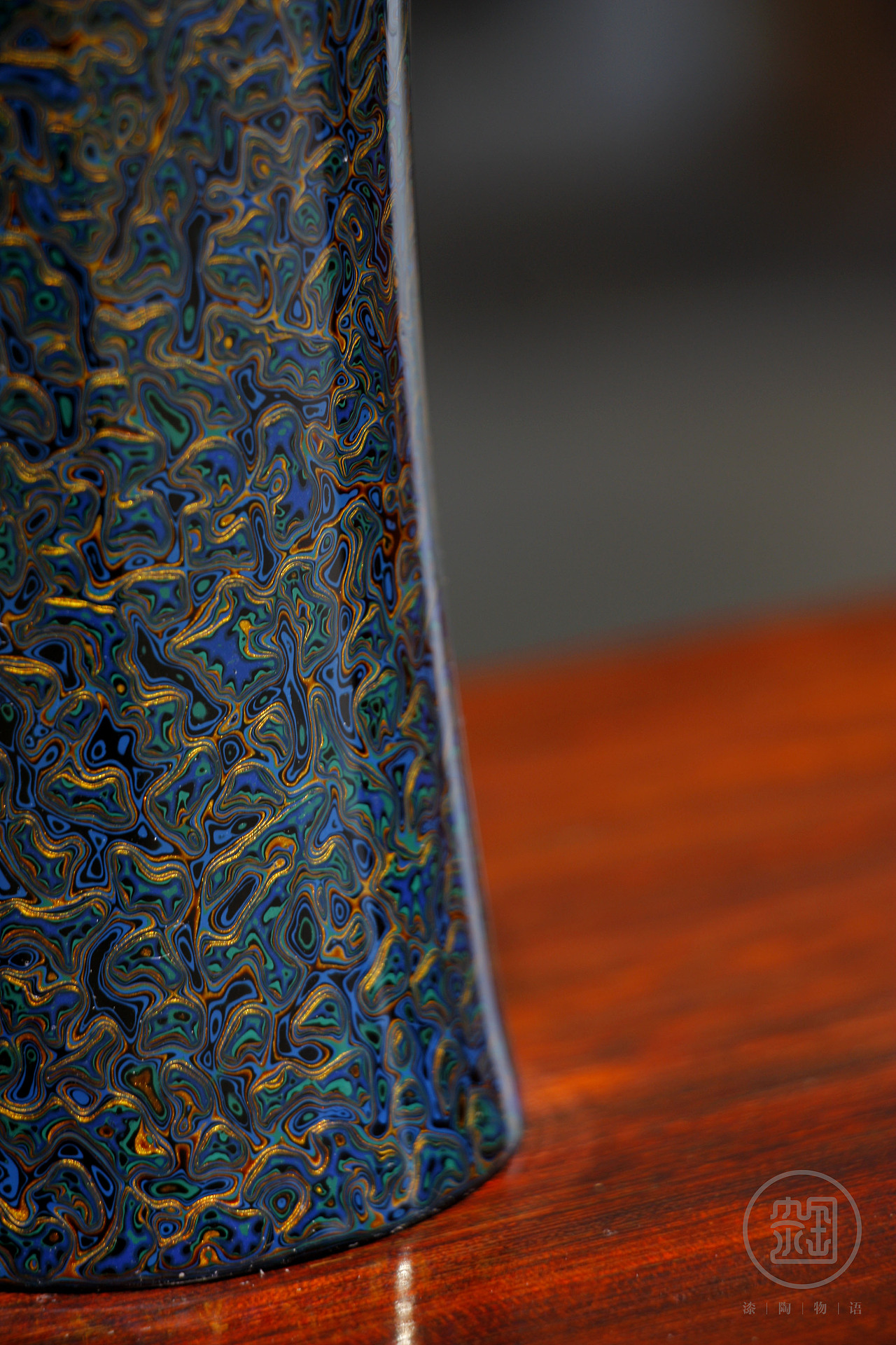 非遗手工艺大漆犀皮花器