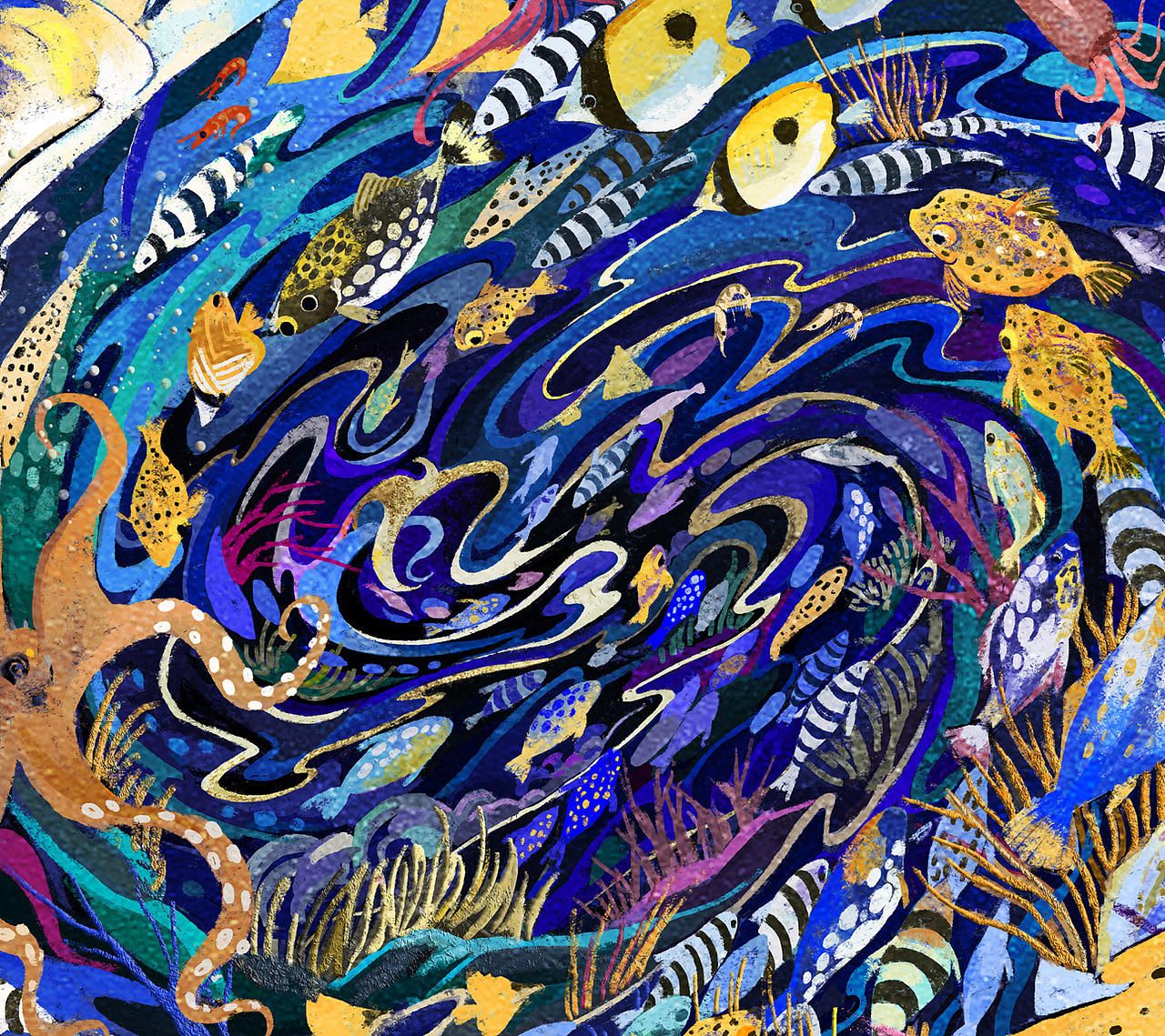 《中国国家地理—博物历》2022日历海洋三沙内页插图|插画|商业插画