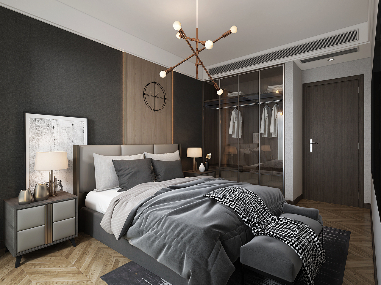 现代黑白灰公寓