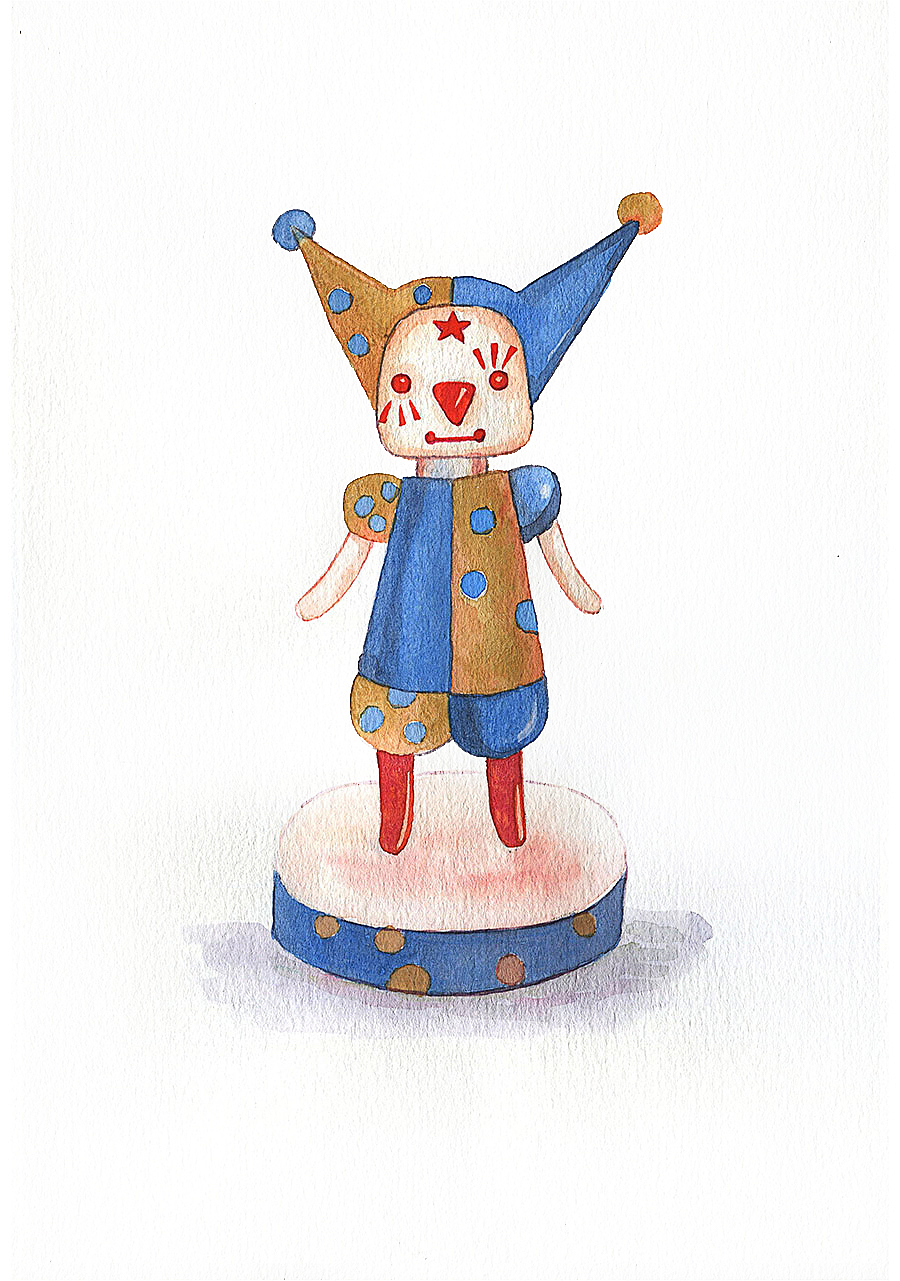 水彩小丑（图ZMzE3NTQ3OTI=） - 商业插画 - 站酷设计师朱振杰原创素材 - 站酷ZCOOL