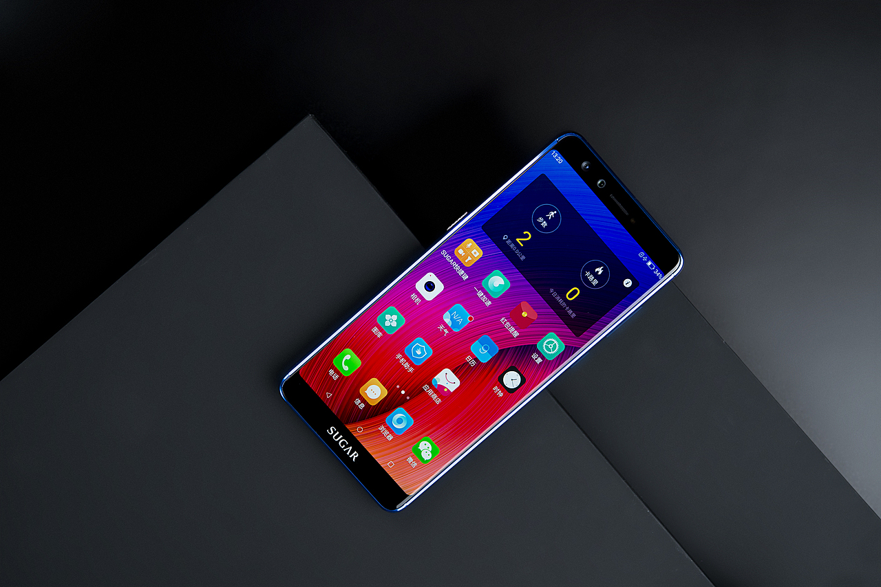 随手拍了个sugar手机蓝色版