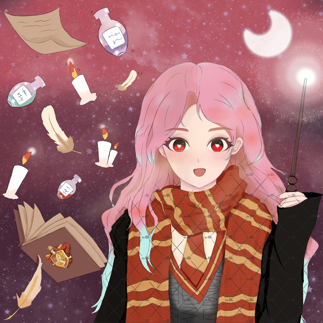 狮院伙伴的头像 修改了一下重新发|插画|创作习作|to菟茈 - 原创作品