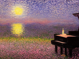 #AI創(chuàng)作實驗室#花香，櫻桃花，星空，