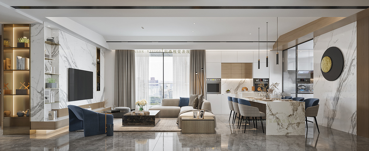 现代那一抹蓝色（图ZMjIzNzI4MTIw） - 家装设计 - 站酷设计师汉阳966原创素材 - 站酷ZCOOL