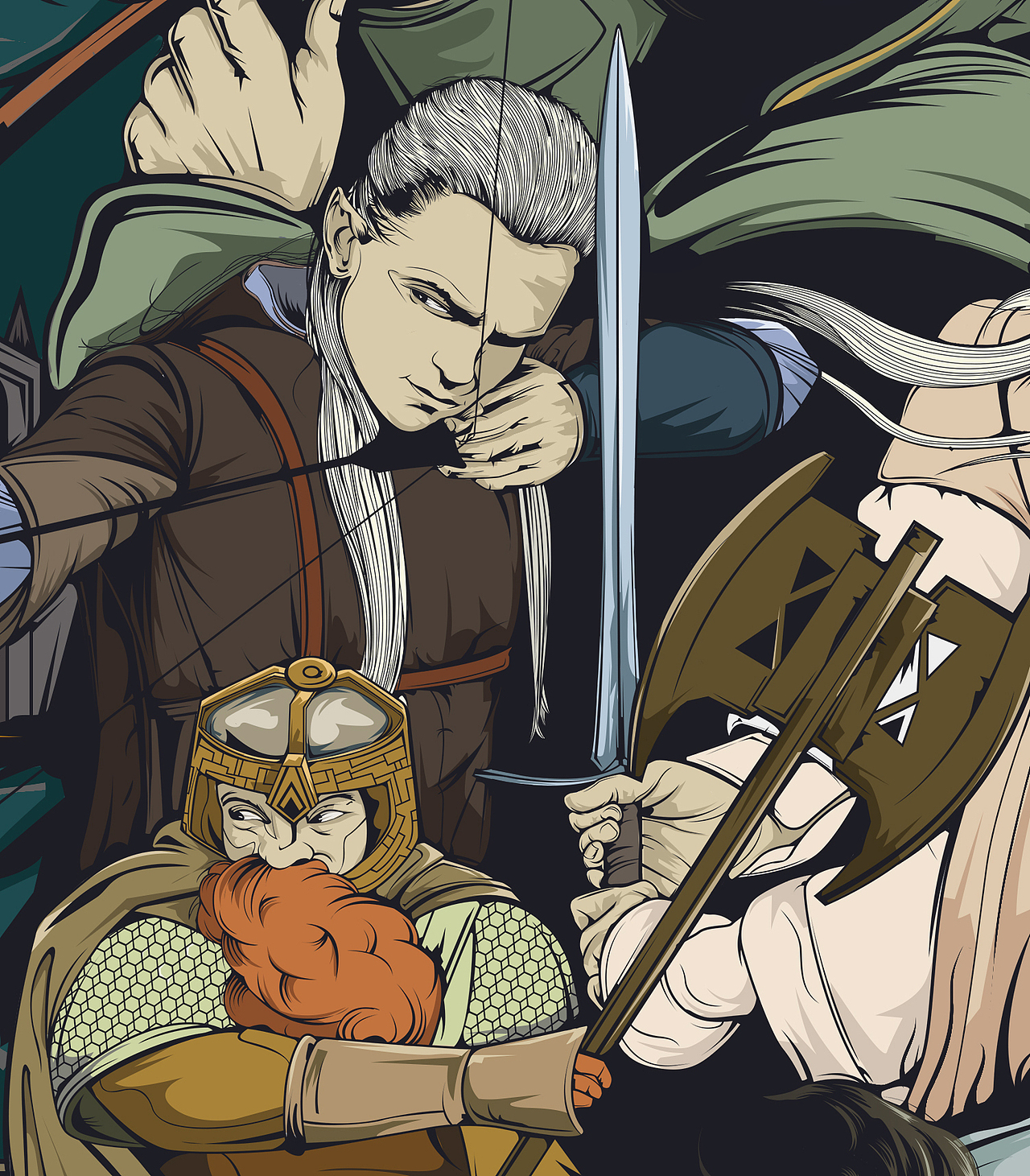 《指环王》The Lord of the Rings（图ZMTE4NTU4NDE2） - 商业插画 - 站酷设计师凯文文阿原创素材 - 站酷ZCOOL