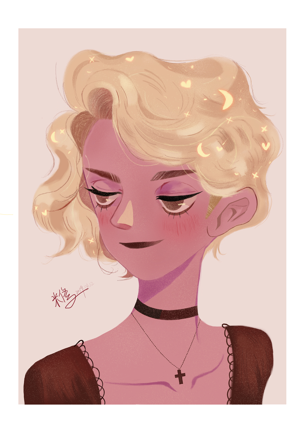 人物插画临摹作品