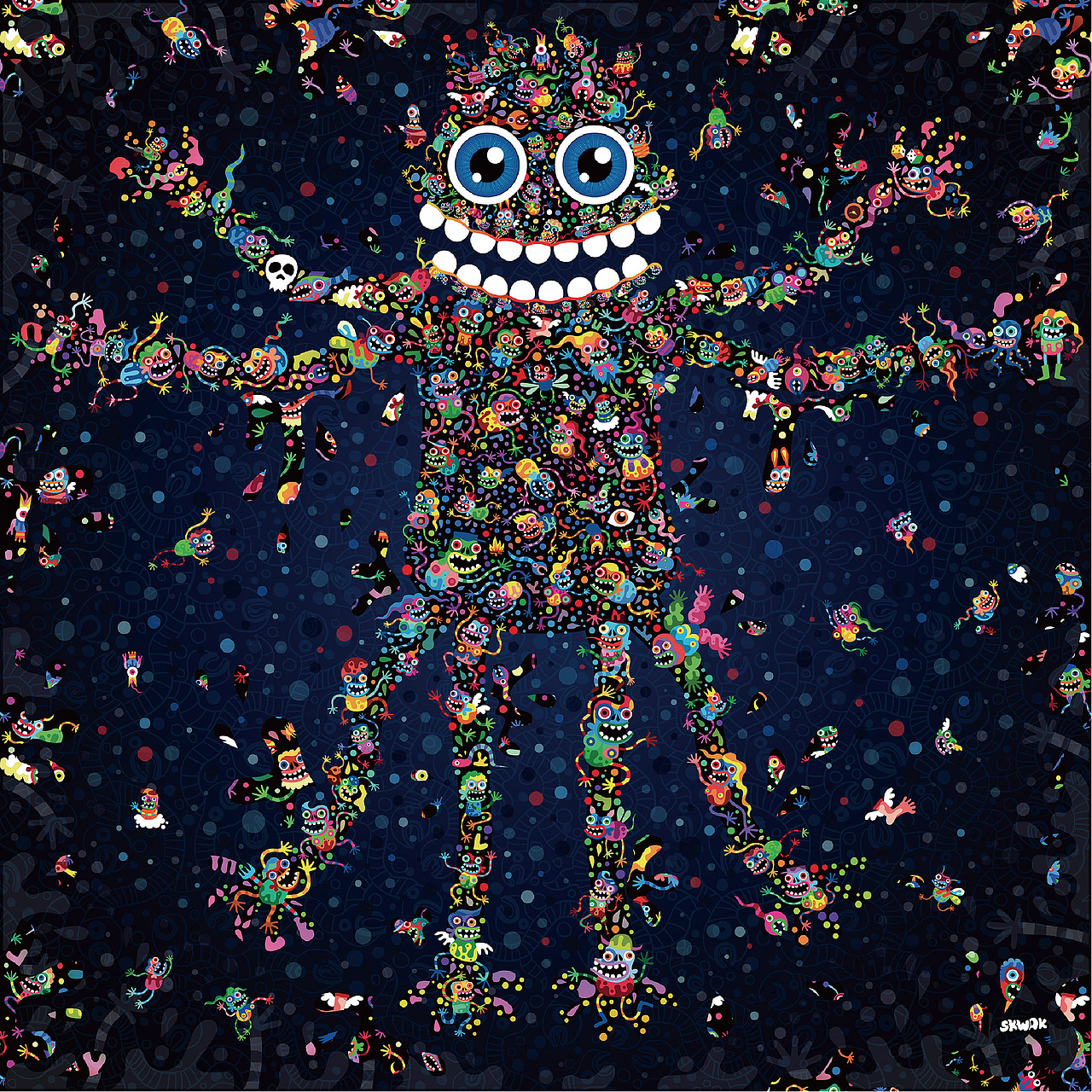 Maniac Vitruve / 疯狂的维特鲁威人（图ZMjY3MjE5NTg0） - 新锐潮流插画 - 站酷设计师SKWAK原创素材 - 站酷ZCOOL
