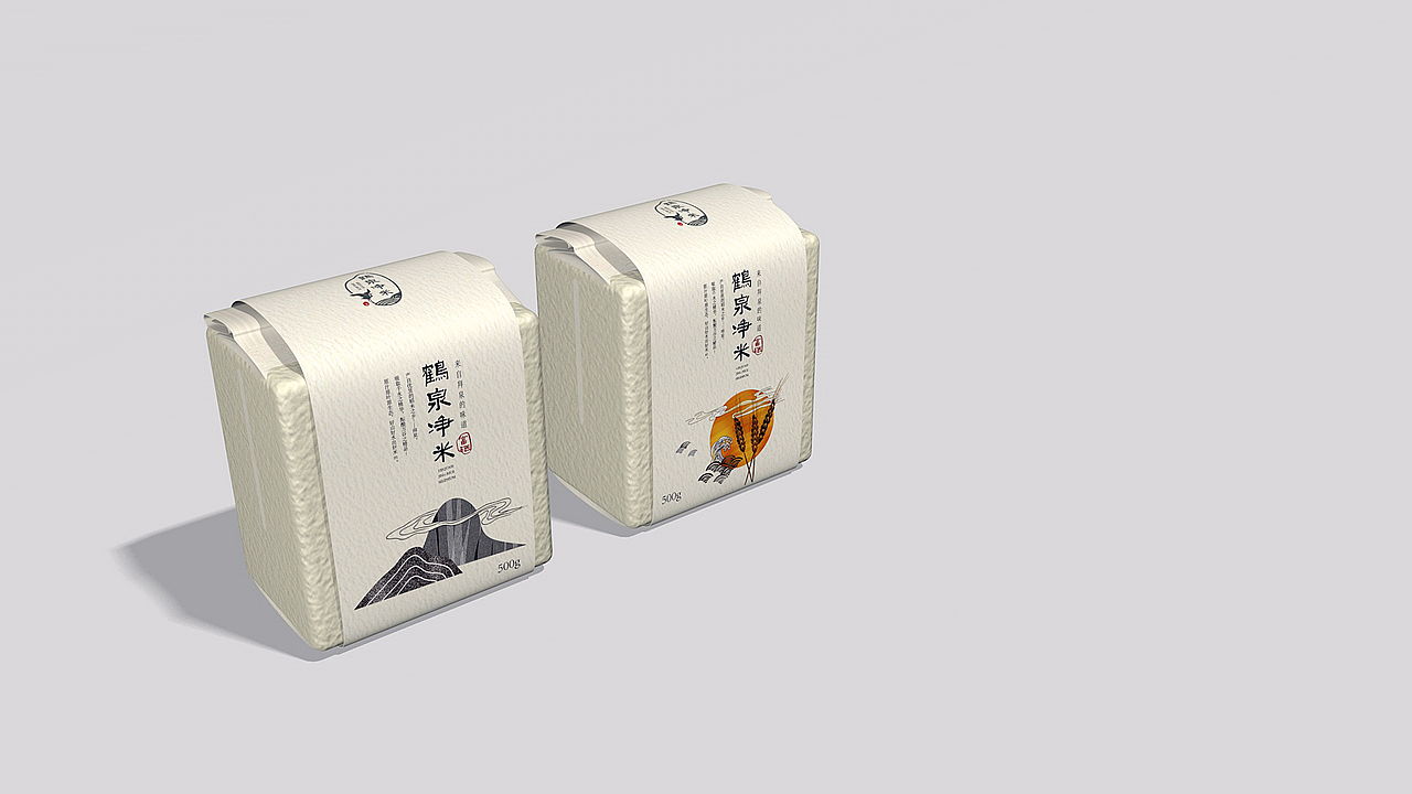 「鹤泉净米」品牌包装设计（图ZMTI1ODI1NDU2） - 包装 - 站酷设计师xujingfeng设计原创素材 - 站酷ZCOOL