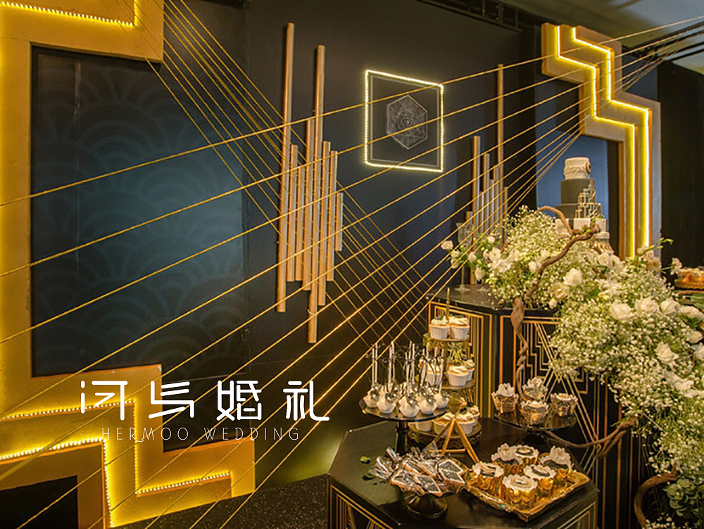 河马婚礼｜现代简洁婚礼（黑色＋金色）（图ZMTM3NjEyMTQ0） - 人文/纪实摄影 - 站酷设计师河马婚礼原创素材 - 站酷ZCOOL