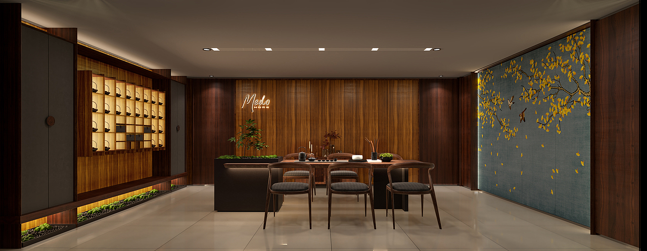 展厅,茶室,柚木,新中式