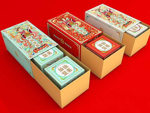 李子央丨《仙仙坚果》系列包装设计+原创手绘插画