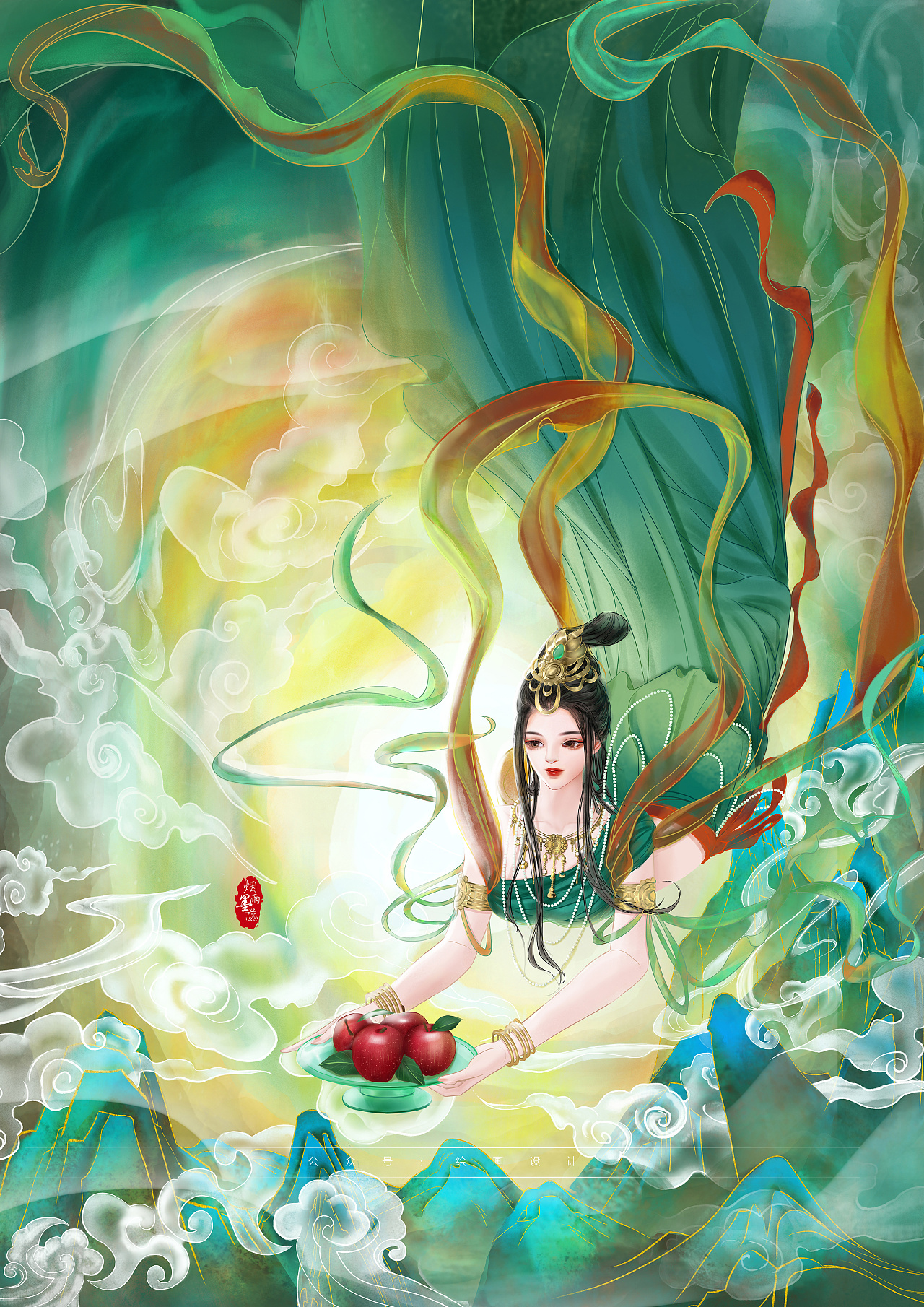 敦煌古风女子|插画|创作习作|烟雨墨蕊 - 原创作品 - 站酷 (zcool)
