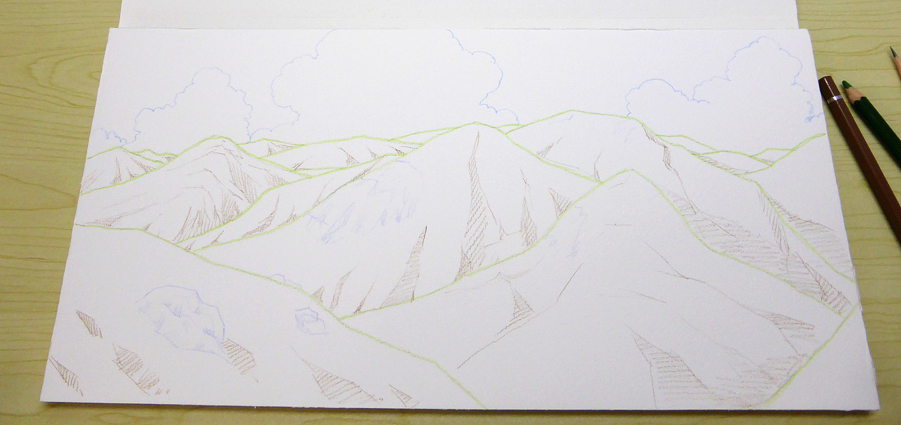 原创作品纯艺术绘画榊雪兔不透明水彩 |《魔女宅急便》场景197风景