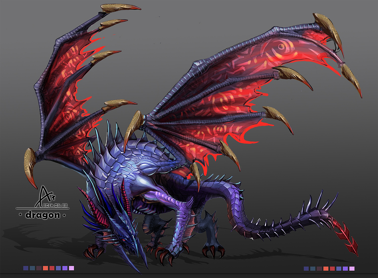 [原创]龙（图ZMTgzNjI3Mjg=） - 游戏原画 - 站酷设计师我是A加原创素材 - 站酷ZCOOL