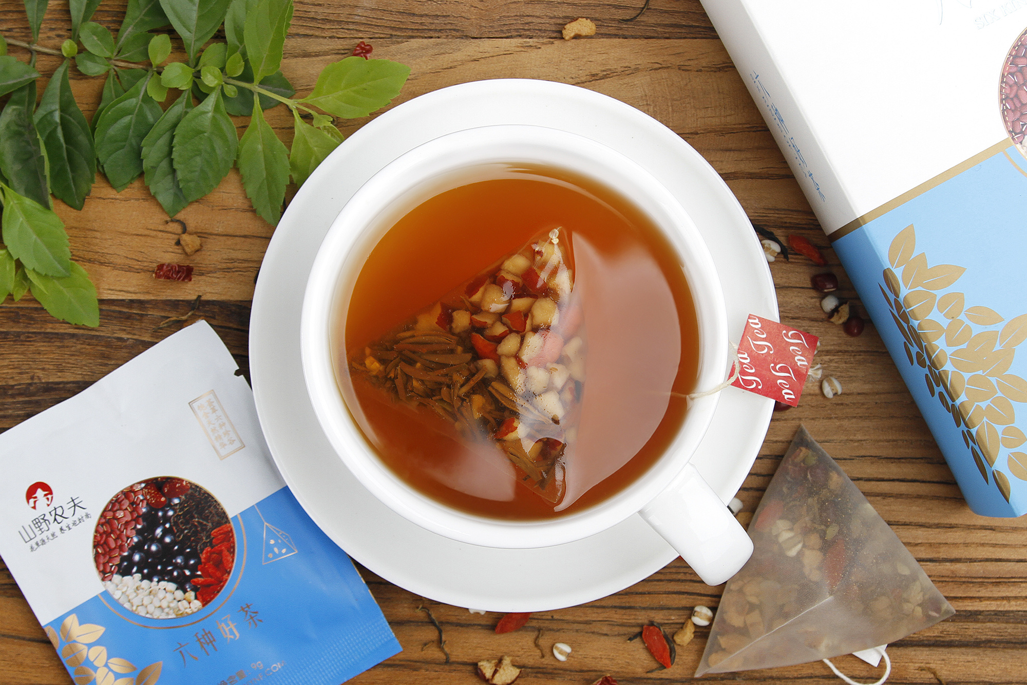 六种好茶拍摄(三角袋泡五谷茶系列)