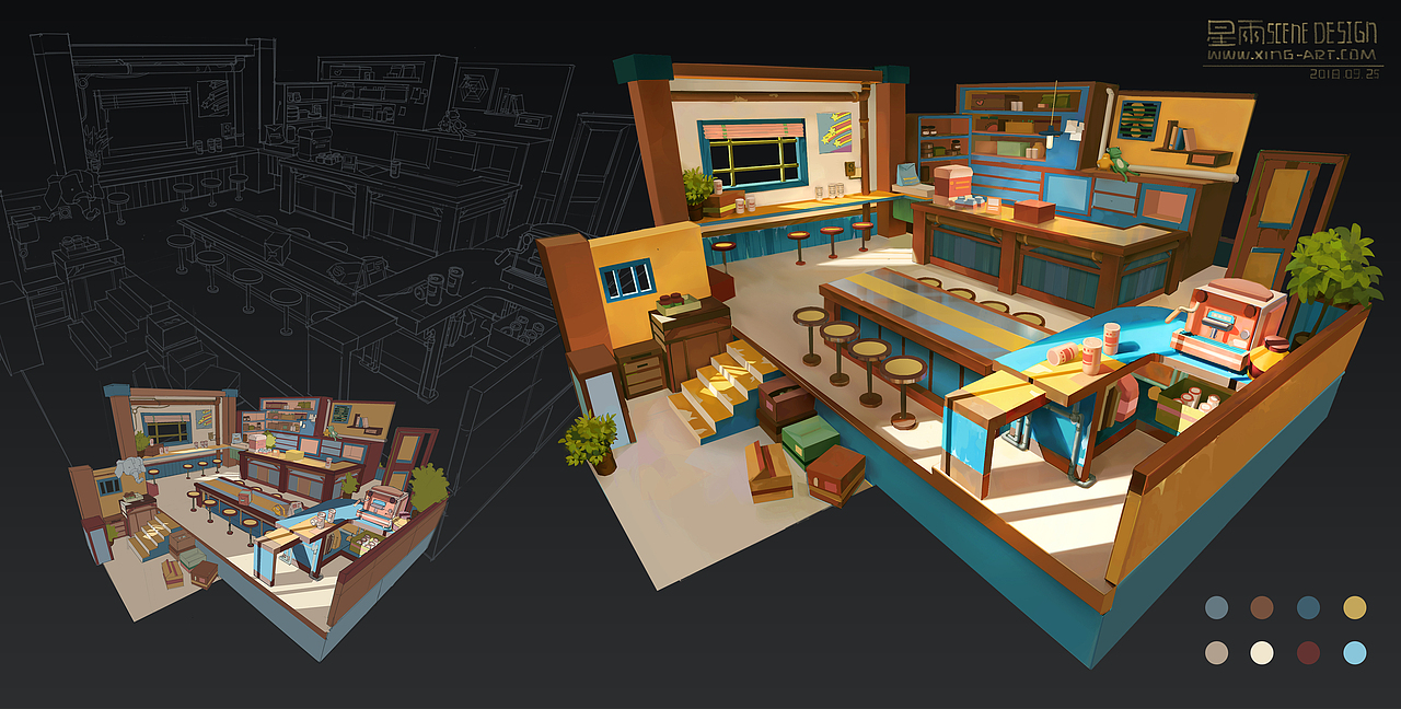 星雨场景班学员室内设计作业选登