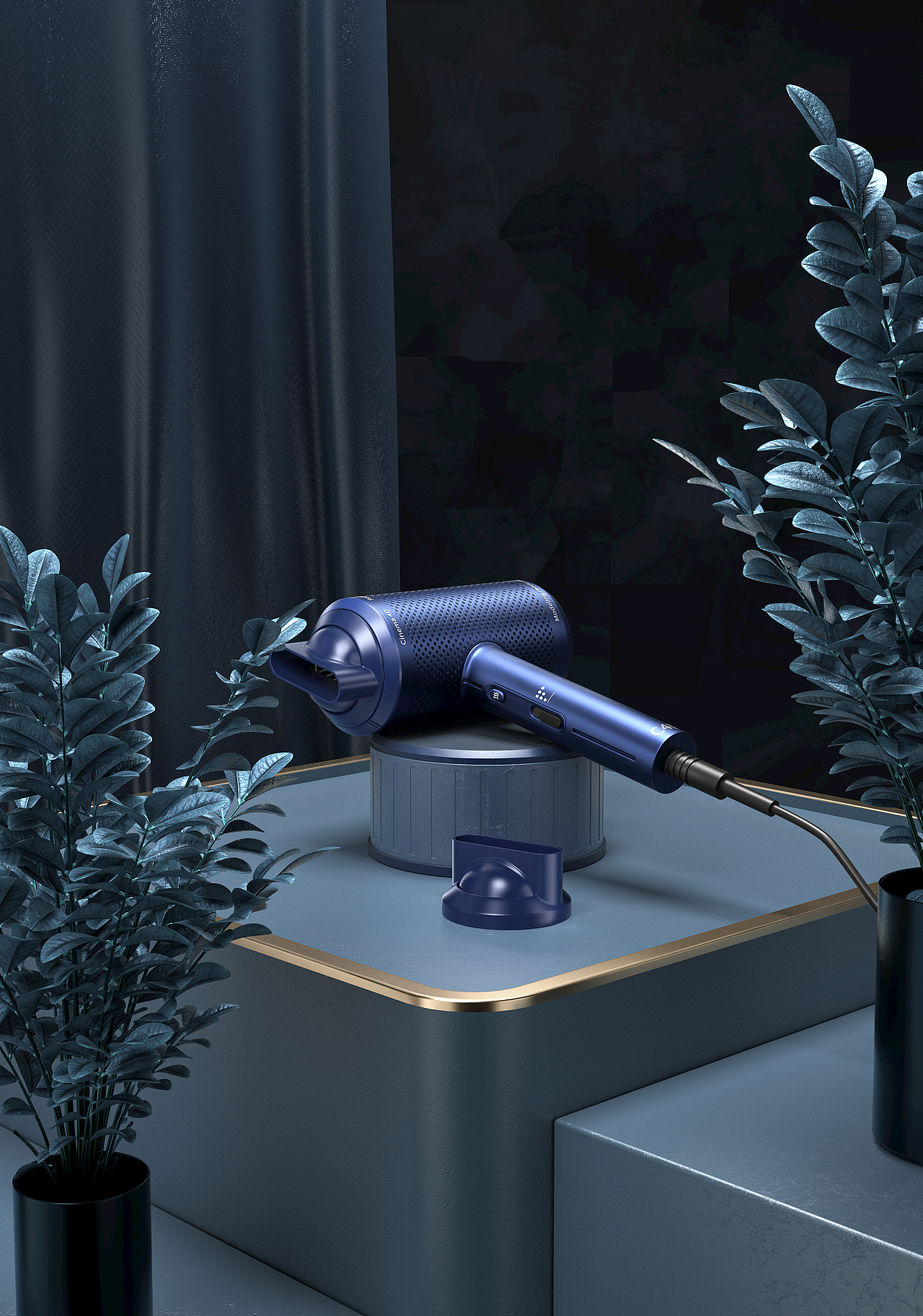 吹风机建模渲染