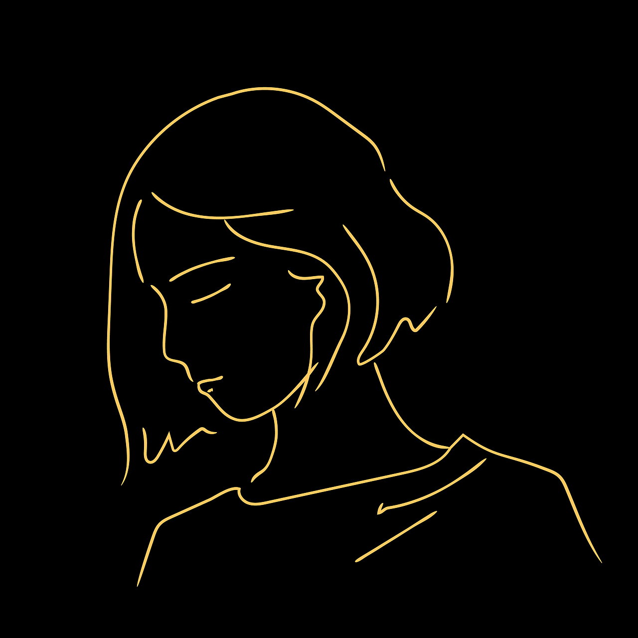 一些人物线条画