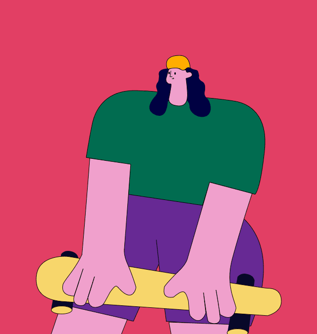 扁平风人物插画练习