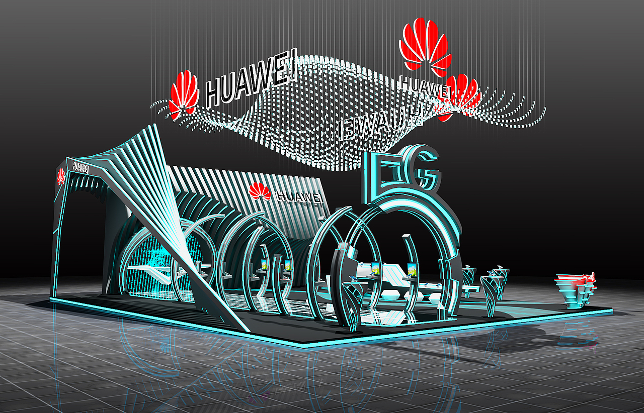 华为5G展台设计