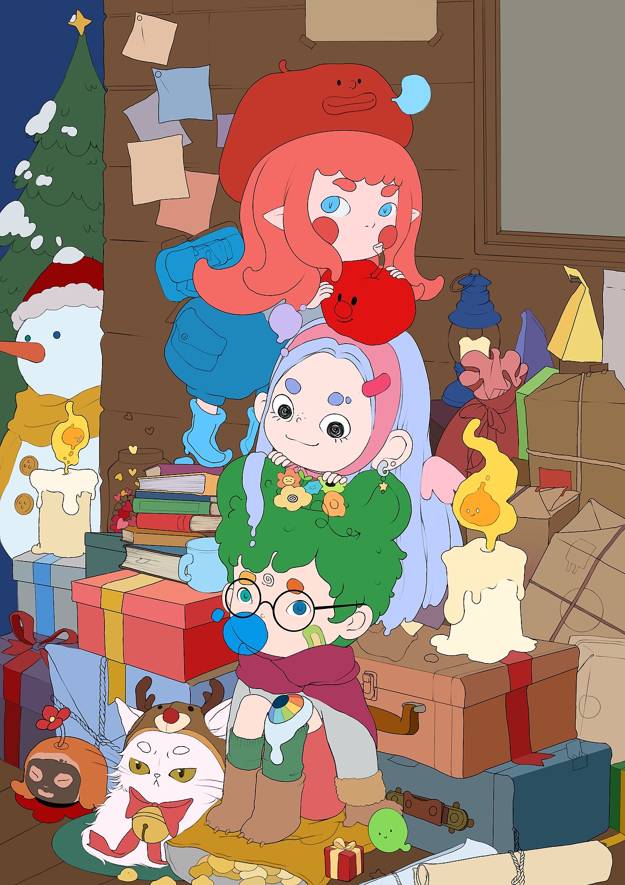 圣诞节快乐（图ZMjgyODE3OTky） - 新锐潮流插画 - 站酷设计师arukn原创素材 - 站酷ZCOOL