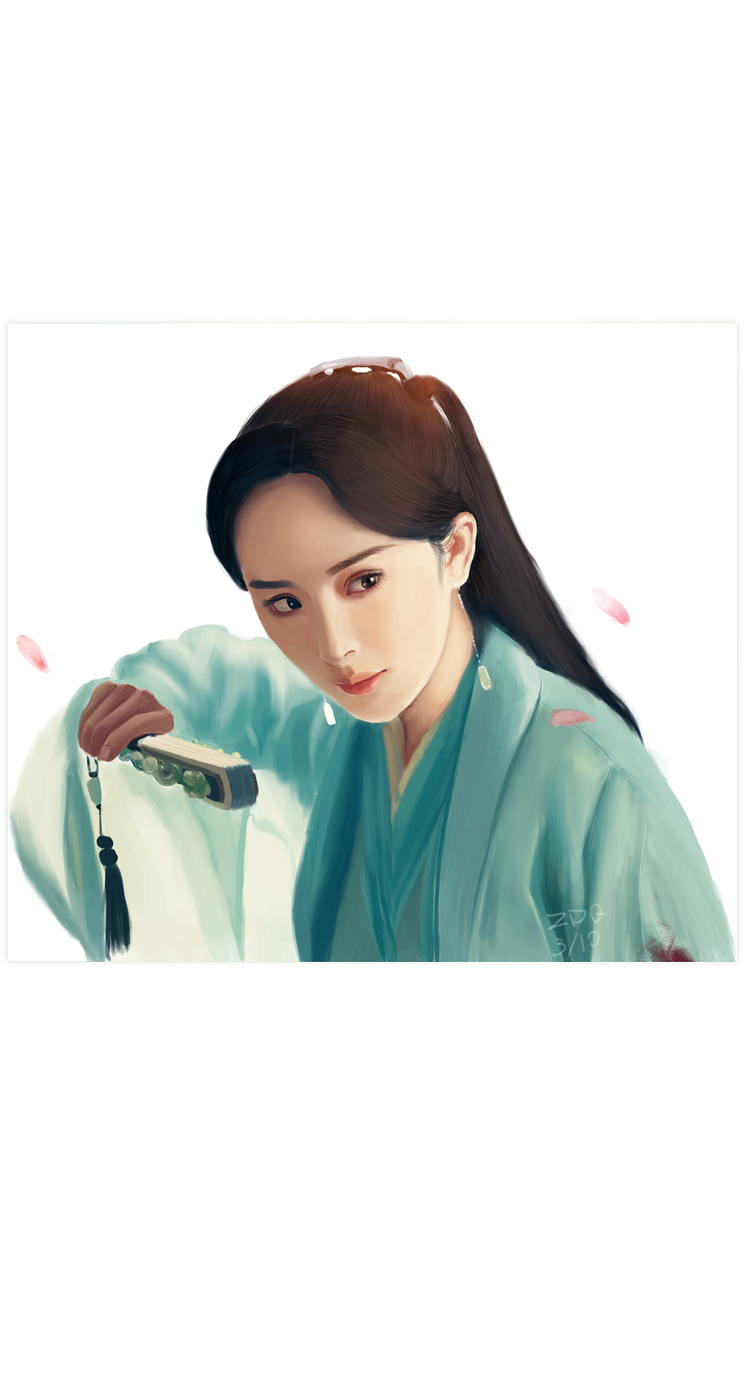 三生三世十里桃花杨幂白浅插画