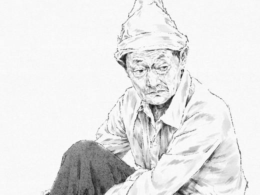 纪保超数字水墨人物绘画《终归大化》