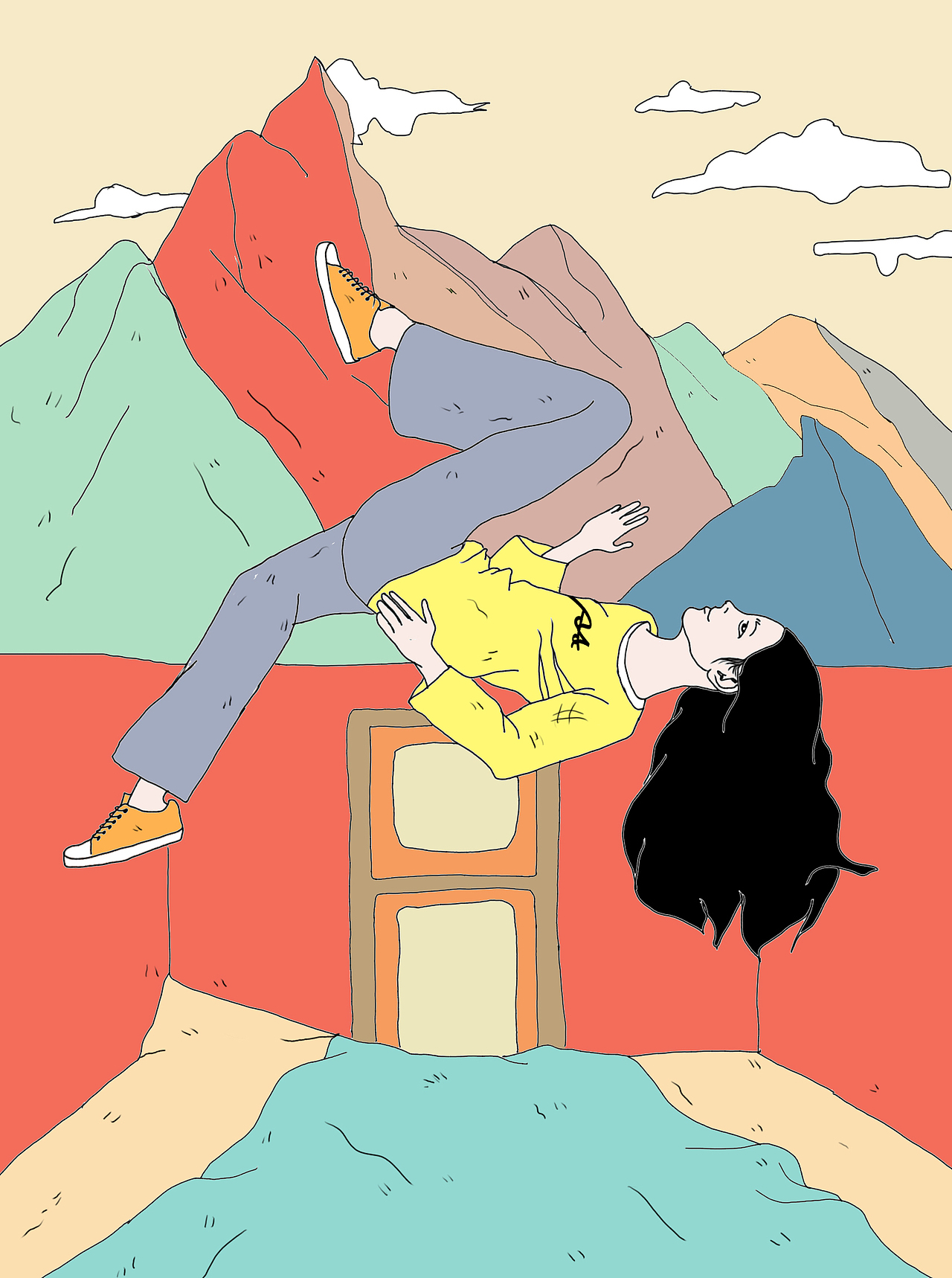 自我封闭阶段（图ZMzU2NTI3MjA=） - 商业插画 - 站酷设计师Mikoyom原创素材 - 站酷ZCOOL