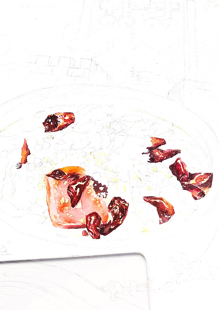 重庆磁器口毛血旺插画