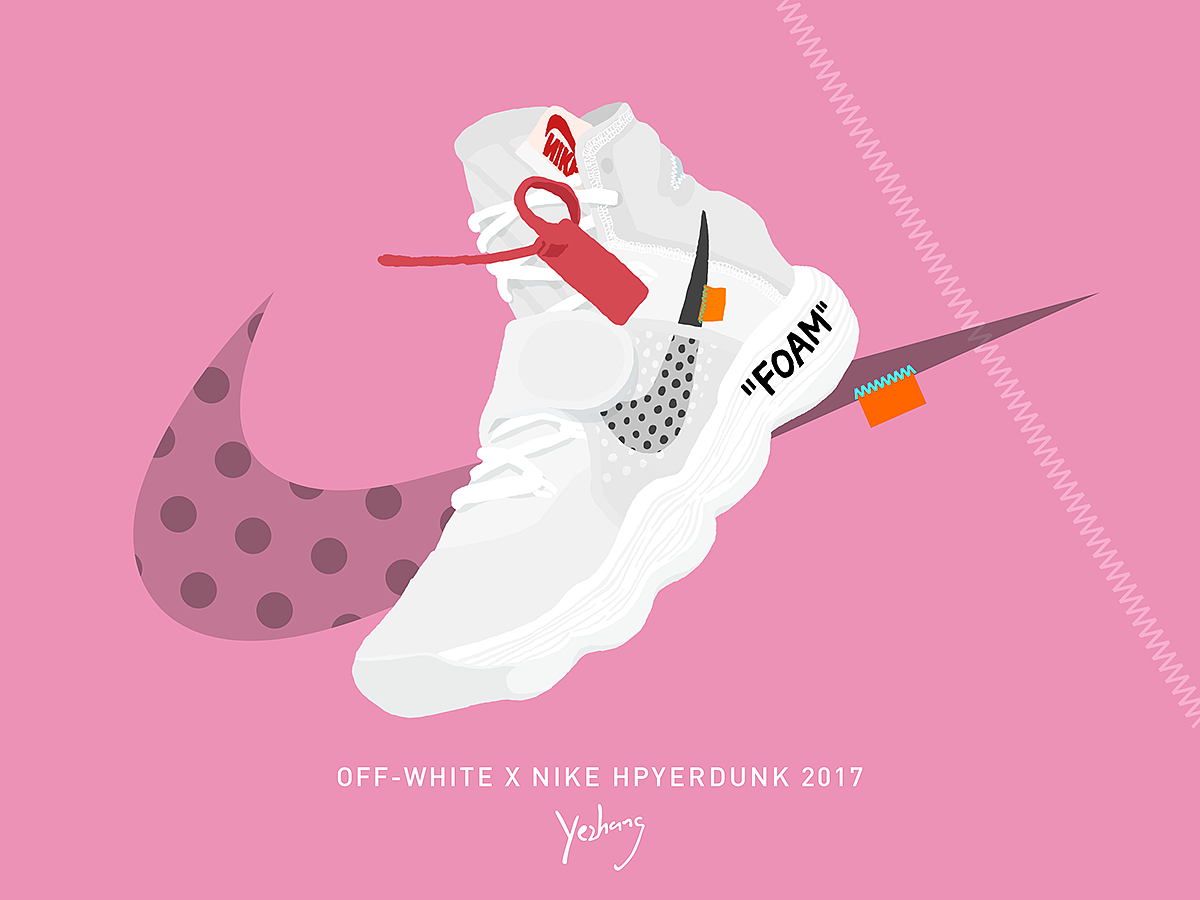 球鞋插画“OFF WHITE x NIKE”