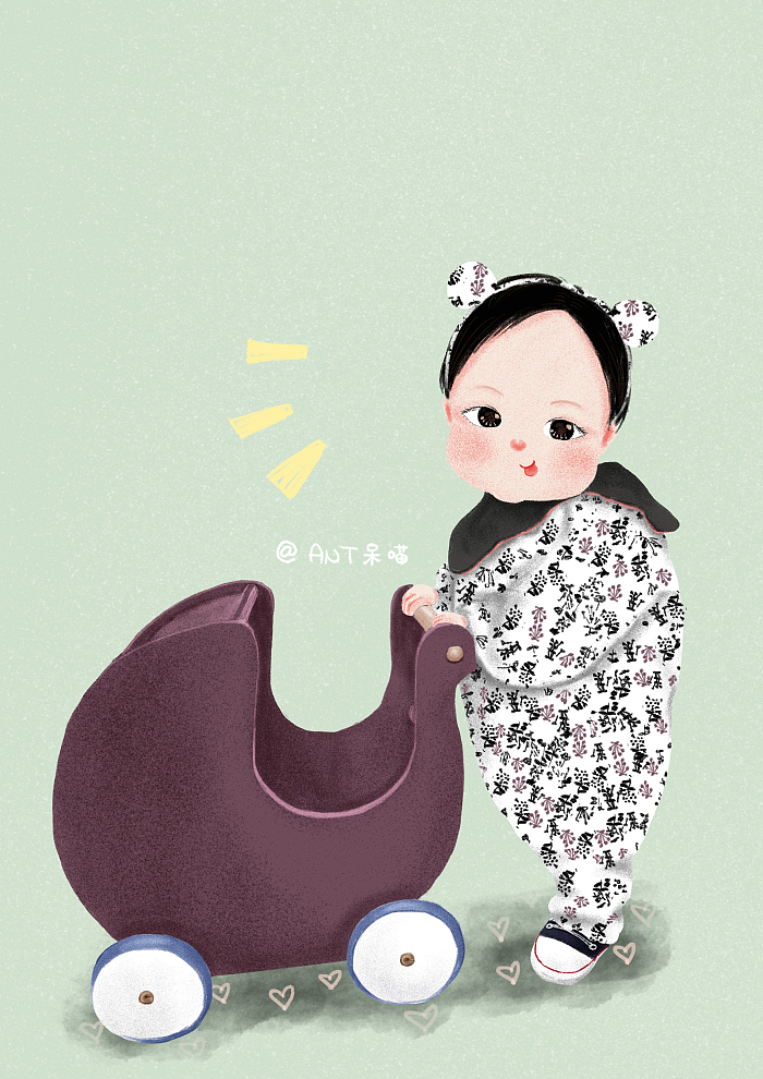 宝宝插画（图ZNzQ3ODkxMjQ=） - 商业插画 - 站酷设计师呆喵插画原创素材 - 站酷ZCOOL