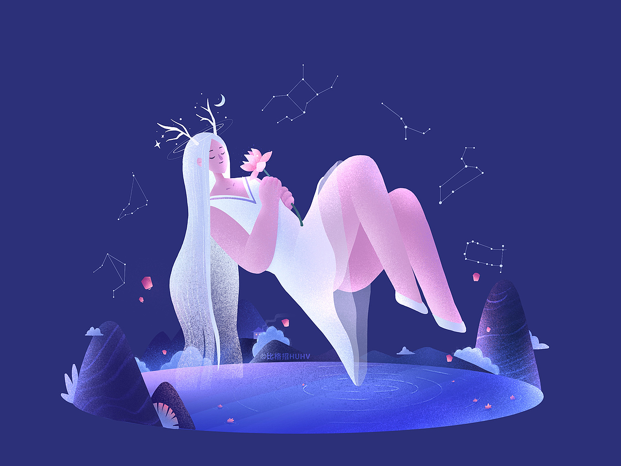 2020创意插画 | 美少女环游记（图ZMjM0MzYzNDY4） - 商业插画 - 站酷设计师比格招HUHV原创素材 - 站酷ZCOOL