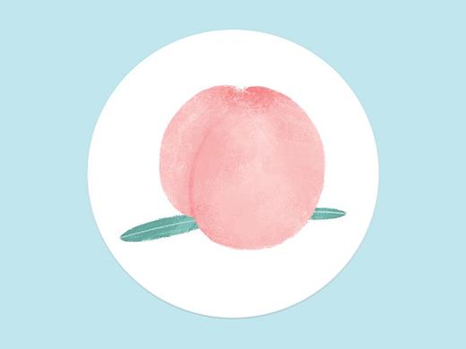 包装插画－水蜜桃:peach:
