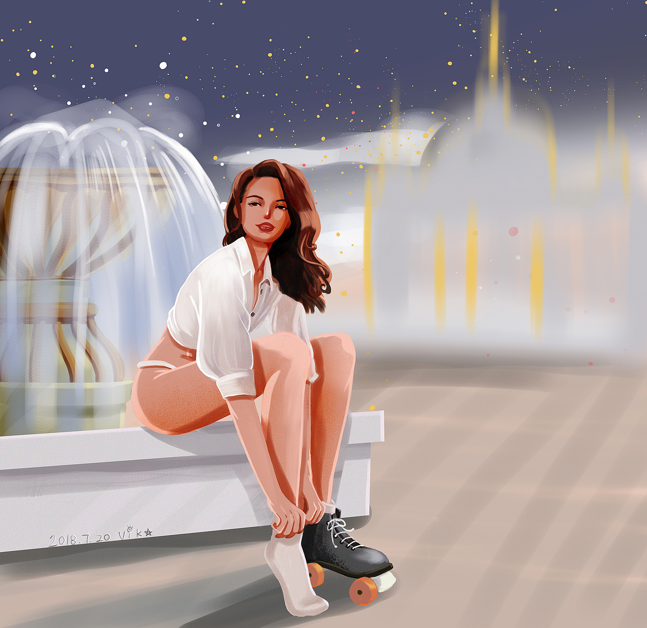 summer girls-2（图ZMTIyMjE2MDU2） - 创作习作 - 站酷设计师vika_kaka原创素材 - 站酷ZCOOL