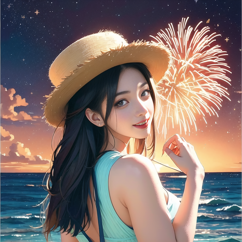 AI绘画 焰火假日