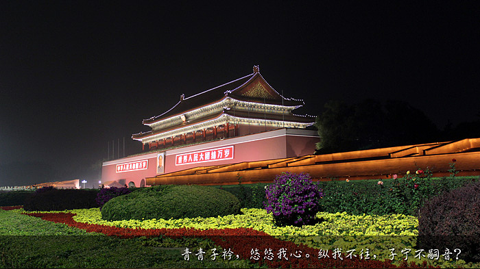 青青子衿,悠悠我心。纵我不往,子宁不嗣音?