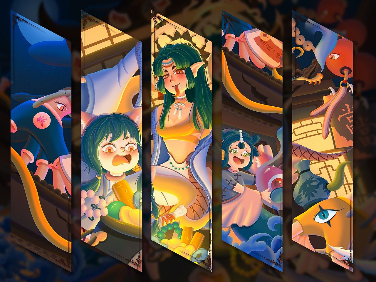 神奇当铺原创插画（图ZMzIzMjY0NTUy） - 艺术插画 - 站酷设计师铁锤插画原创素材 - 站酷ZCOOL