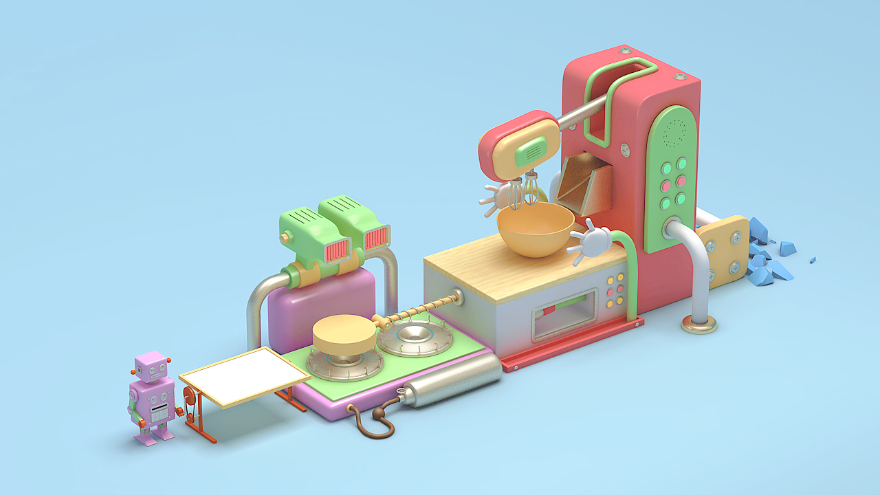 成长练习-学习C4D优秀作品一（图ZMTE5MjM0NTY4） - 场景 - 站酷设计师Bear爷原创素材 - 站酷ZCOOL