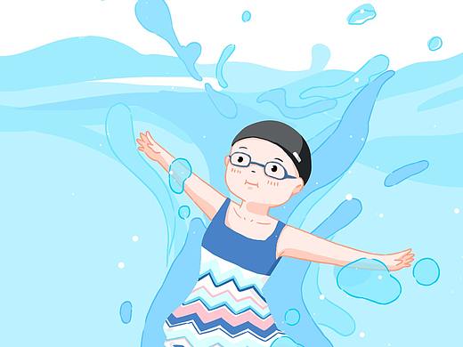 这个夏天一定要学会游泳！（个人主页-ZMzYxMDk0ODg=） - 创作习作 - 站酷设计师Bluelue原创素材 - 站酷ZCOOL