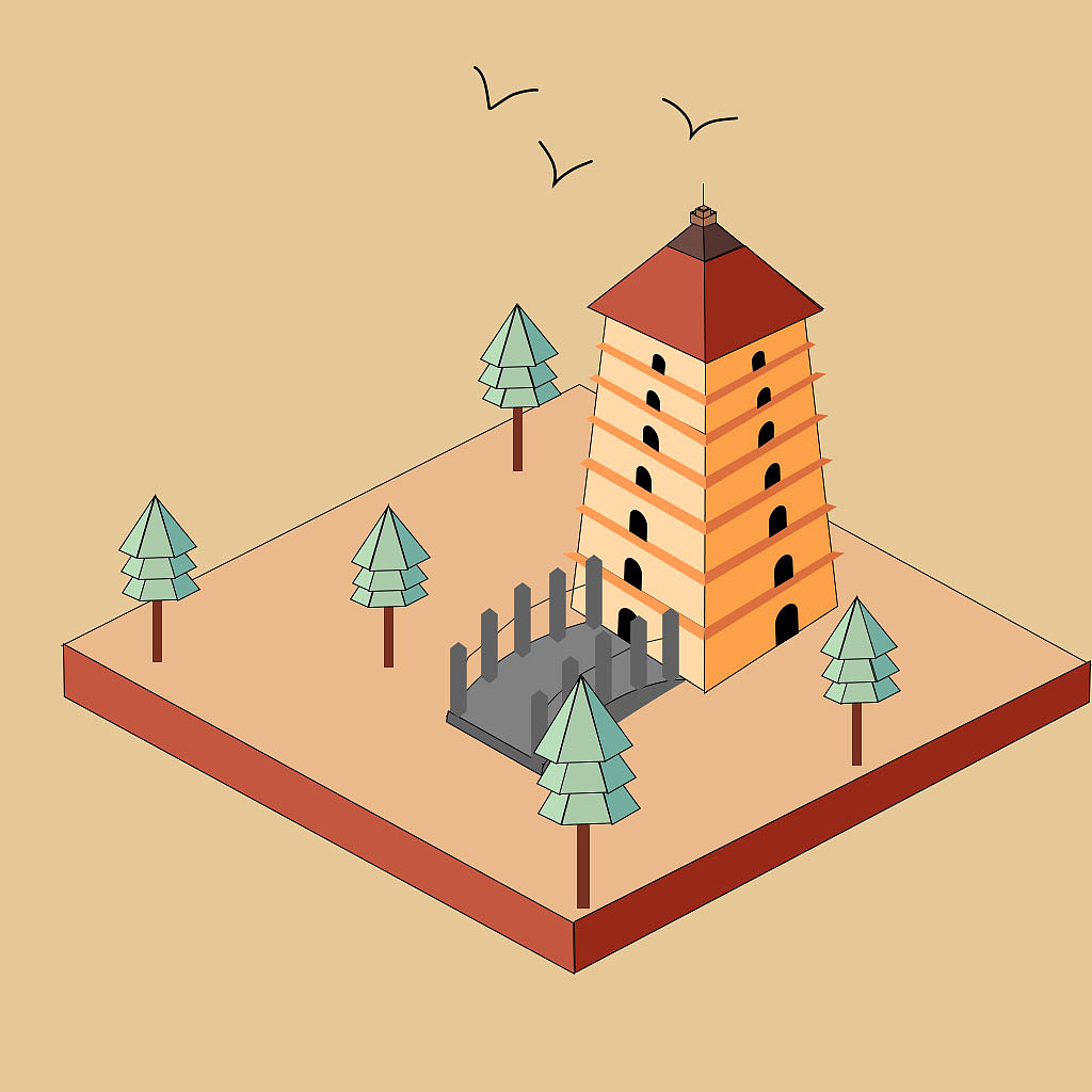 2.5d古建筑-塔