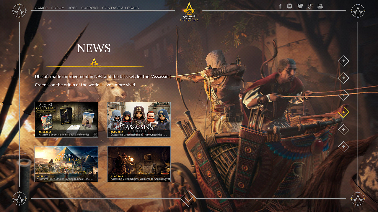 Assassin's Creed Origins（图ZOTA2ODA5MDA=） - 游戏/娱乐 - 站酷设计师回首是否依旧原创素材 - 站酷ZCOOL