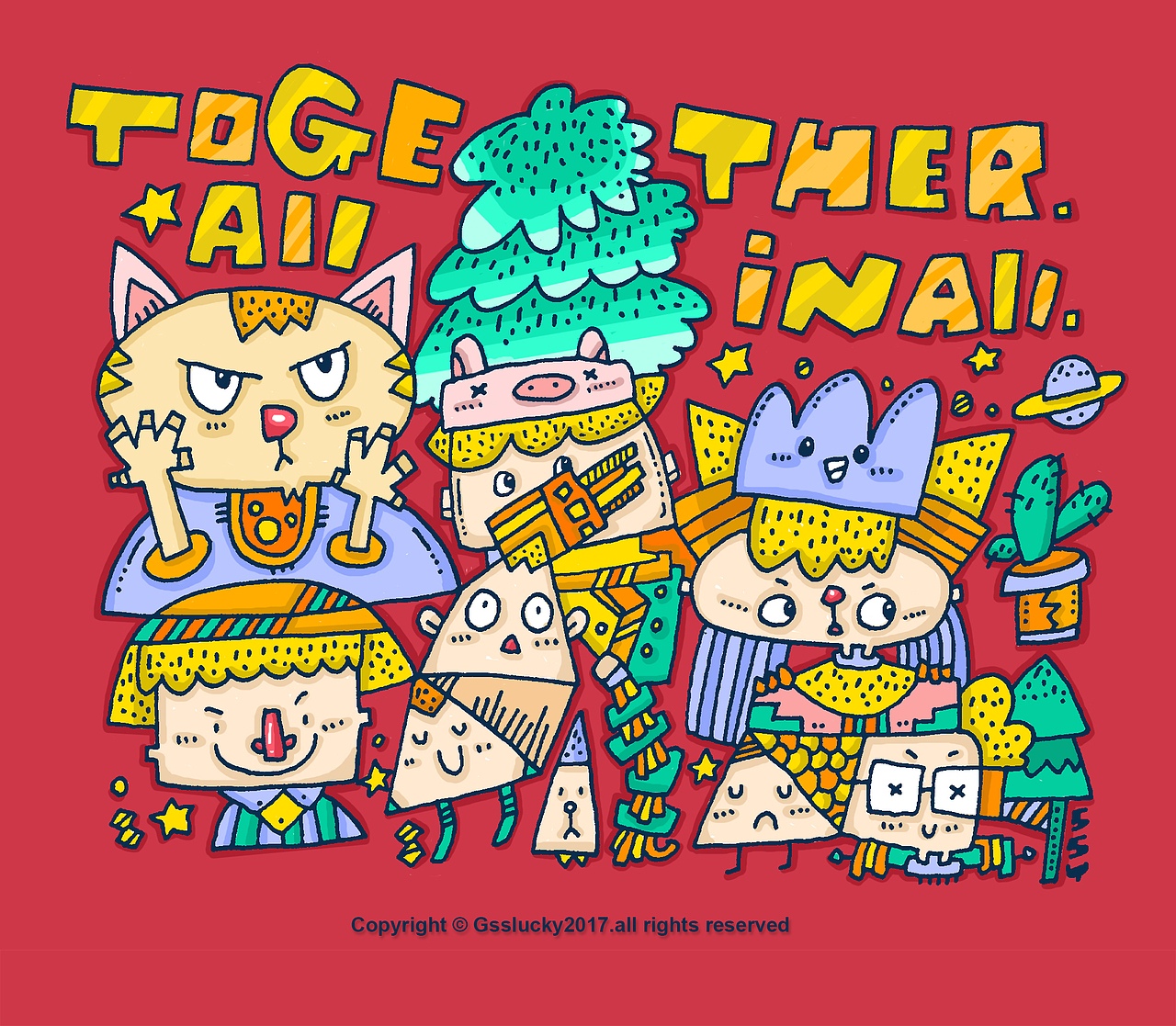 all in all（图ZMTAxMjA2MjQw） - 商业插画 - 站酷设计师顾刷刷原创素材 - 站酷ZCOOL