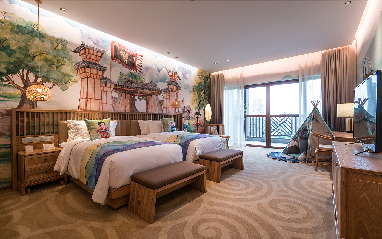 槿纹新作 | 峨眉山悟啦啦亲子酒店（图ZMTQ4MjIyNTIw） - 家装设计 - 站酷设计师槿纹设计原创素材 - 站酷ZCOOL
