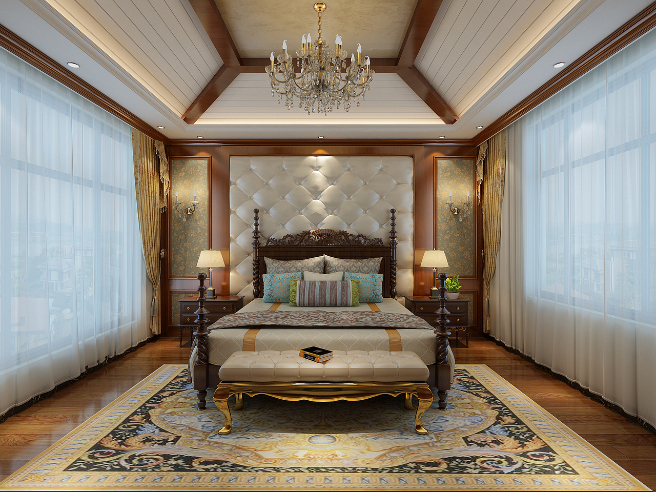 新中式别墅挑空分享