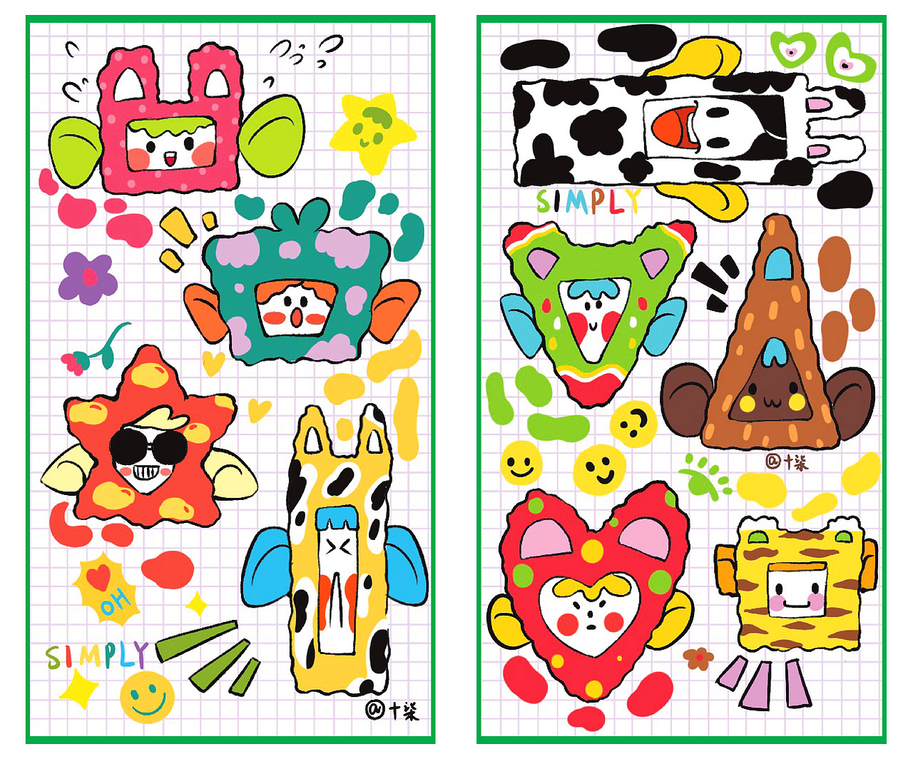 一些奇奇怪怪的小贴纸，小想法（图ZMjc0NDI2MDY4） - 创作习作 - 站酷设计师十柒sev原创素材 - 站酷ZCOOL
