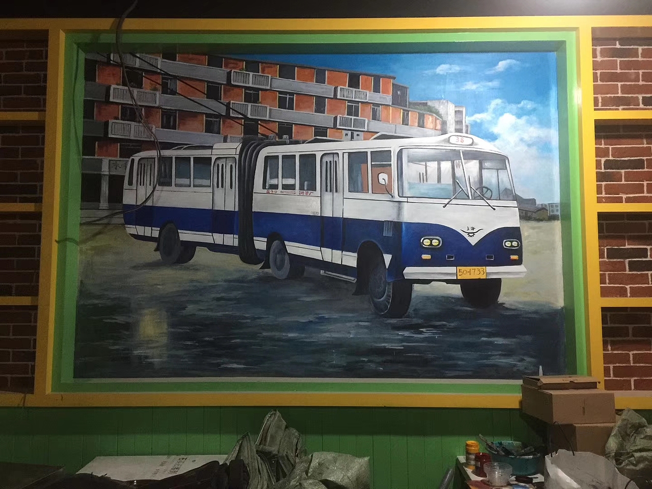 华铭智墙绘:小郡肝串串香餐厅墙体彩绘装饰