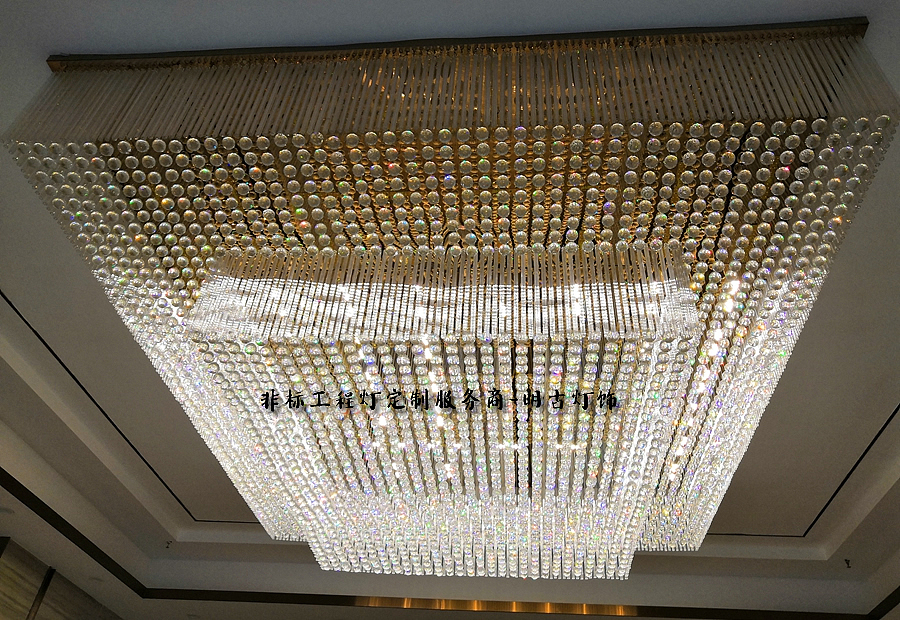 中庭工程水晶灯 明古定制