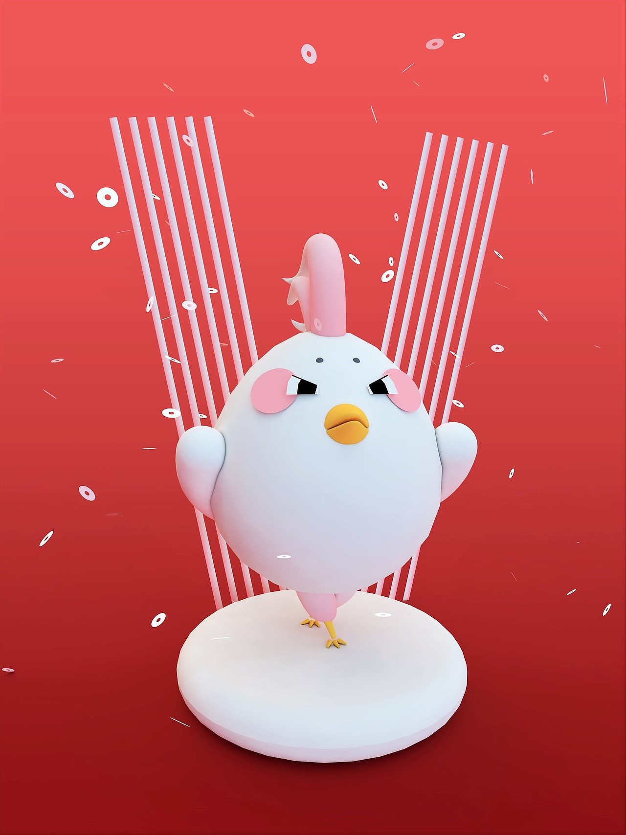 c4d建模/渲染/卡通人物/动画练习_李鸭鸭鸭-站酷zcool